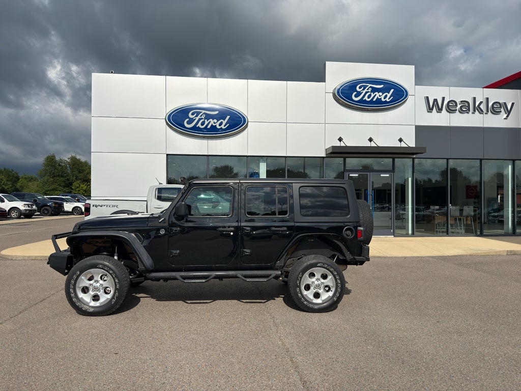 2019 Jeep Wrangler Sport S in Black Clearcoat — front three-quarter view