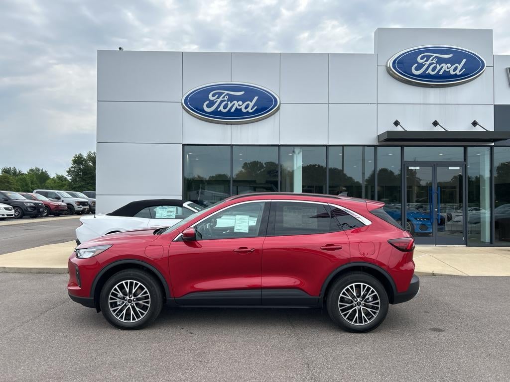 2024 Ford Escape PHEV in Rapid Red Metallic Tinted Clearcoat — front three-quarter view