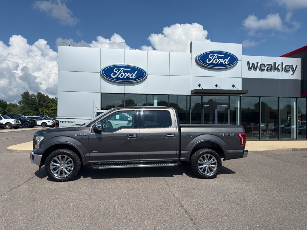 2017 Ford F-150 Lariat in Magnetic Metallic — front three-quarter view