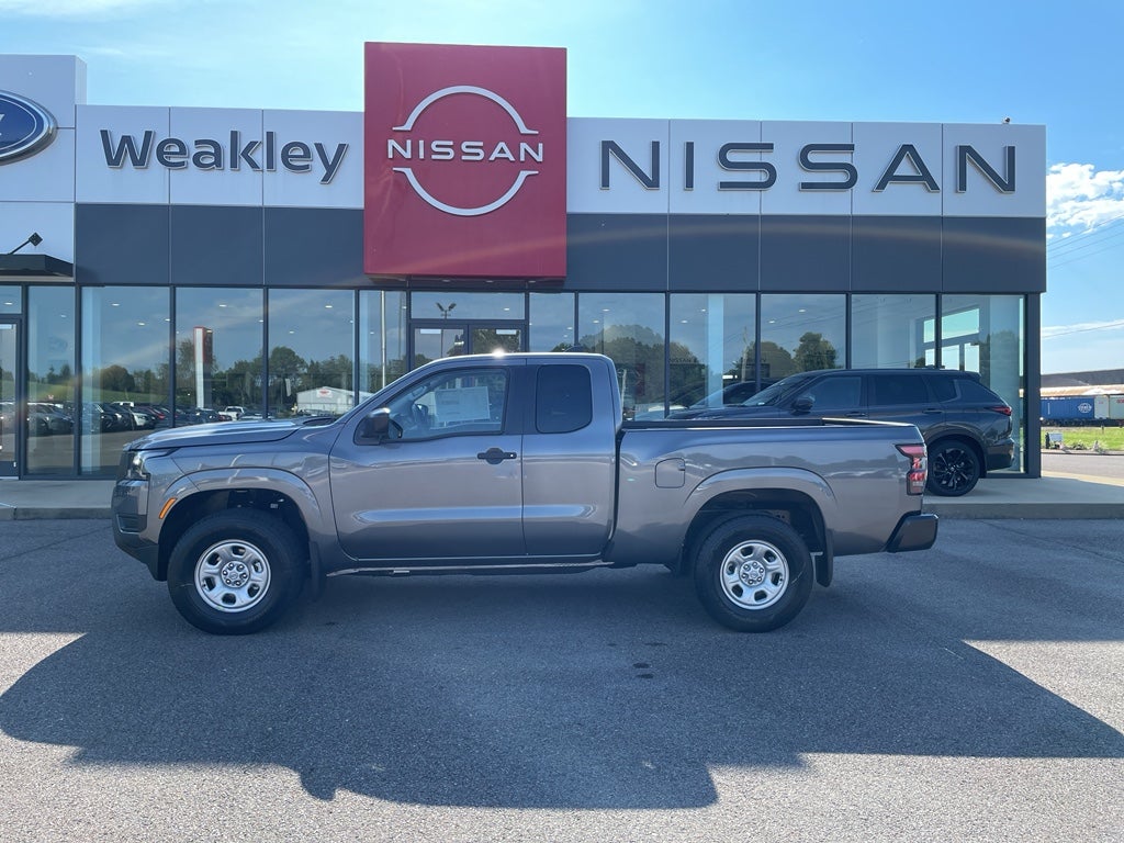 2026 Nissan Frontier S in Gun Metallic — front three-quarter view