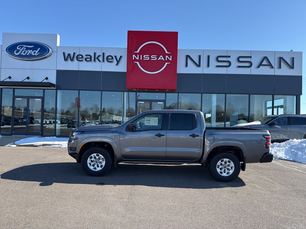 2026 Nissan Frontier S in Gun Metallic — front three-quarter view
