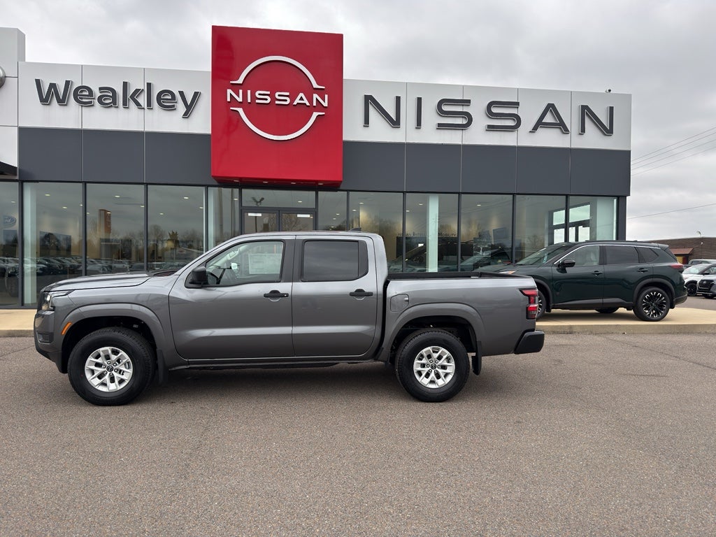 2026 Nissan Frontier S in Gun Metallic — front three-quarter view